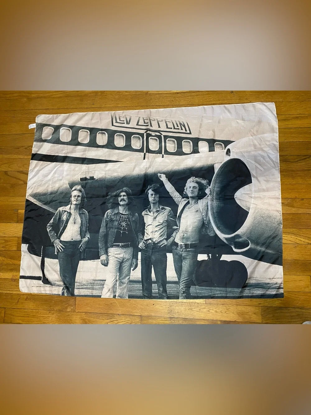 Source Unknown Led Zeppelin Black and White Band Plane Wall Decor